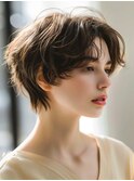 ショートボブミニウルフチェリーブラウン20代30代40代50代