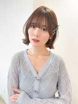 くびれヘアアプリコットオレンジ夏ヘアハイライトカラー