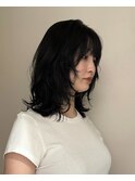 #レイヤーカット#ハッシュカット#黒髪ヘア#ココアグレージュ