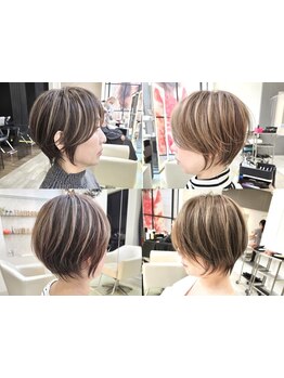 【カット+ハイライトカラー+AujuaTR \18000】オーダーメイドのカラーで、あなたの“似合う”を見つけます♪