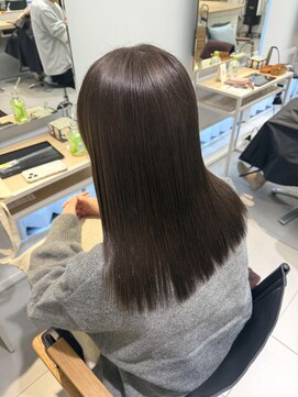 ストレート/ヘーゼルベージュ/ミルクティーベージュ