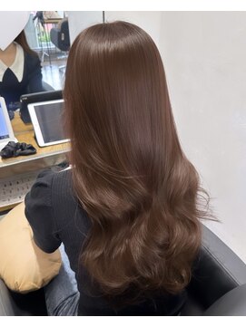 シエルバイアフロート(ciel by afloat) ＊ ブリーチなしダブルカラー / ミルクブラウン / 艶カラー