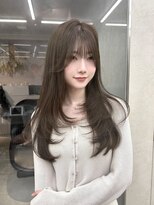 ロンド マーレ 天神大名店(Lond mare) オリーブグレー/暗髪/レイヤーカット/ミディアムレイヤー