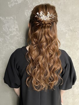コトナ(kotona) ハーフアップヘアアレンジハーフアップヘアセット結婚式ゲスト
