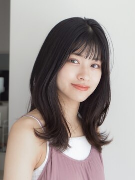 ガーデンヨコハマエスト(GARDEN YOKOHAMA est) 似合わせカット フェミニンロング レイヤー 黒髪 暗髪