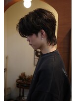 エディ(Edy)&nbsp;メンズウルフカットマッシュウルフニュアンスパーマ眉毛カット