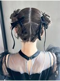 ミディアム大人ガーリーおくれ毛前髪カット_ba575302
