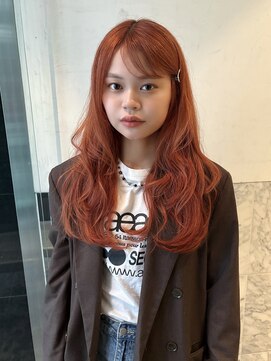 アクシス 栄店(`AXIS) 奈川/ワンホンレイヤー/ミルクティーブロンド/ダークブルー/栄