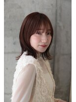 ピズムハク(PISM hak)&nbsp;外はねボブ/顔まわりレイヤー/グレージュ