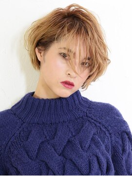 アースコアフュールボーテ 川越店(EARTH coiffure beaute) ハイトーンで魅せる☆セミウェットボブ