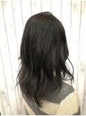 暗髪グレージュグラデーションー忙しいママさんカラーー