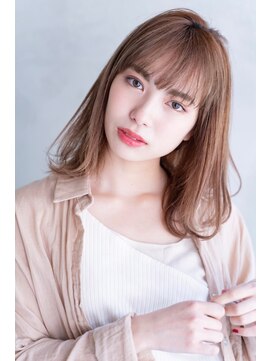 レニーバイエース(LANY by ACE) 【LANY 横浜】 大人可愛いミディアムウェーブ×セピアベージュ