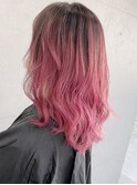 【透け感ピンク】ミディアム☆