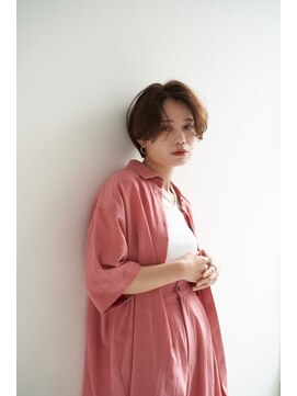 ヘアーラウンジ エゴ(Hair Lounge EGO) ほんのり淡いチェリーブラウン マッシュショート 武蔵新城 山本