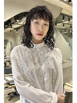 ビビト(bibito) bibito ミディアムボブ ウェーブパーマ パーマ ボブ