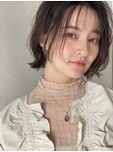 ふんわりくびれボブ/透明感シアーブラウン