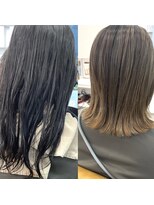 シャルティア(SHALLTIA)&nbsp;ビフォーアフター【山口ヘアカラー】【山口ダブルカラー】