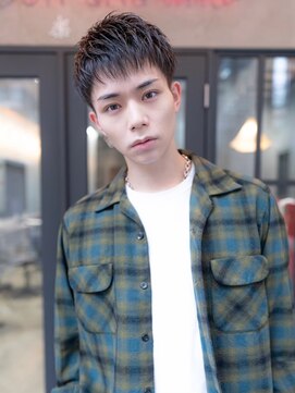 イオ 本厚木(io) スパイキーショートメンズカット短髪ビジネス刈り上げ