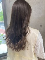 エウペ 渋谷(WEUPE)&nbsp;斜めバング/グレージュカラー/デザインカラー/シルキーベージュ