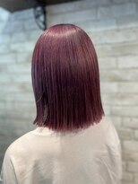 クロエ バイ ラヴィズム 紫竹山店(CLOE by LUVISM) ハイトーンピンク切りっぱなしボブ