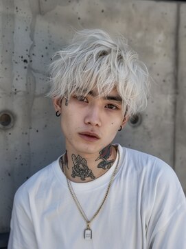 イル(iLe.) メンズホワイト/ベリーショート/ブリーチ/韓国マッシュ/ゆるスパ