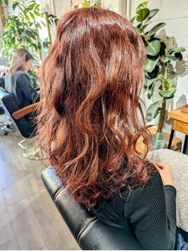 ヘアードレスビュー(hair dress V.I.E.W) ピンクオレンジヘアカラー♪