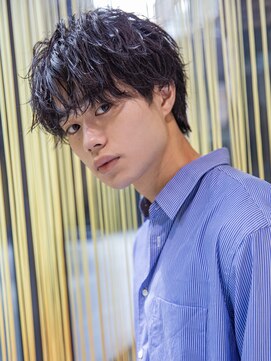 シティ(CITY) 小久保styleフェザーパーマフェザーショートグレーエンドカラー