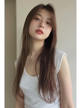 ルアナ(Luana) ベビーピンクナチュラルストレートスタイル