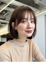 ミー 岡崎(mii)&nbsp;ナチュラルボブ×ブラウンカラー