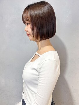 エミス バイ メルト 吉祥寺(emis by melt) 【吉田】ミニマルボブレイヤーココアブラウン大人可愛い20代30代