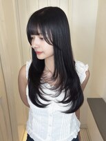 マジコ 天神(Magico) レイヤーカット/暗髪/顔周り/前髪/オリーブ/韓国