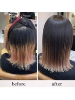 ソア 武蔵小杉(SOAR)&nbsp;前髪アンブレラカラーでピンクベージュにイメチェン