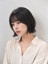 ワゴンバイアフロート(Wagon by afloat) 切りっぱなし×外ハネボブ/ダークアッシュ20代30代丸顔面長池袋