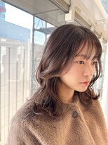 エアー 福岡(AIR)&nbsp;ミディアム×レイヤーカット×顔周りレイヤー×福岡×天神