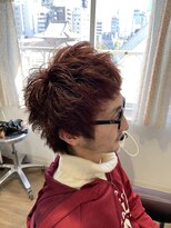 パティオンツー(PATIONN2)&nbsp;メンズ暖色系カラーショートレイヤーウルフスタイル表参道青山