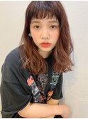 【山田】無造作カールショートバングカジュアルハイライト