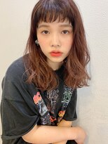 【山田】無造作カールショートバングカジュアルハイライト