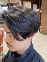 オムヘアー (HOMME HAIR) 【HOMME HAIR】 センターパート ミディアム スタイル