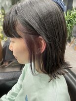 シェル 吉祥寺(shell)&nbsp;切りっぱなしボブ☆インナーカラー_パープル