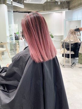 キオク(KIOX) フルブリーチベースから作るバレイヤージュ/ピンク