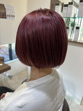 ルシードスタイル ボーグル岐阜店(LUCIDO STYLE BOGL) ピンク×ショートボブ