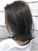 外ハネミディアムスタイル/質感再整カラー