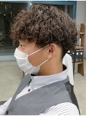 波巻きスパイラルパーマメンズマッシュツイストスパイラルパーマ