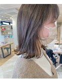 【paaq　misa】オリーブグレージュ　切りっぱなしBOＢ