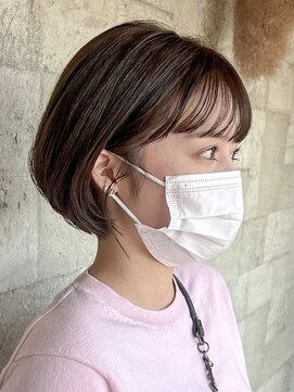 ミルヘアデザイン(mil hair design) ショートカット前下がりボブショートボブグレージュカラー30代