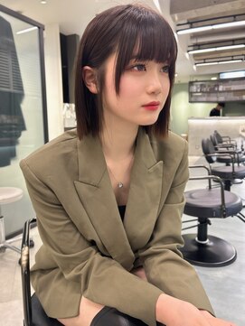 リリー(Lilley) 【lilley 稲永麻衣】切りっぱなしボブ+天神韓国ヘア