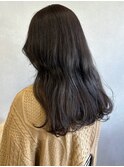 ブリーチなしダークカラーアッシュブラウン＊ゆるふわ巻き