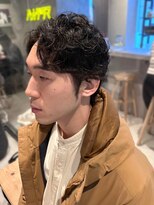 メンズサロン ブロック(Men's Salon bloc) アップバング　ツイストスパイラルパーマ　ツーブロック　束感