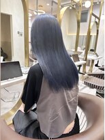 ロンド レア 天神大名店(Lond Le’a) ダブルカラーネイビーブルー暗髪ブルーブラック韓国ブルベ