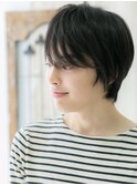 ナチュラルアッシュブラック韓国メンズショートc新所沢